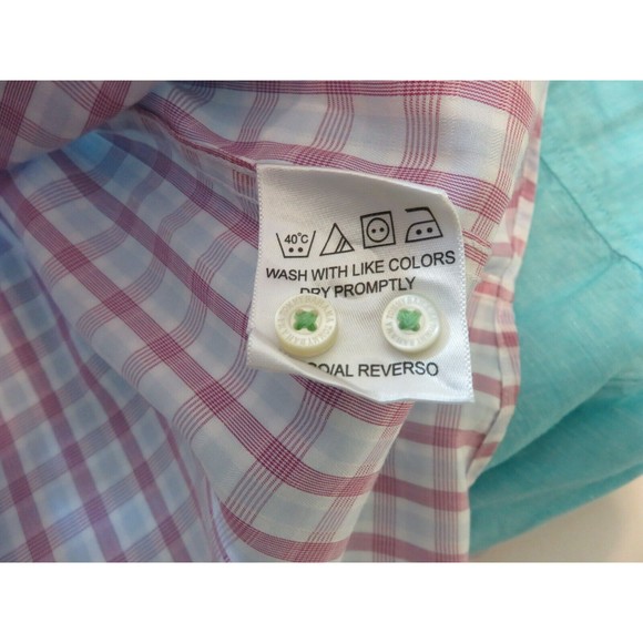 Tommy Bahama Lot 2 Linen/Cotton Blend L/S Button Down Shirt Men Sz L-Sz 16 34-35 - Picture 11 of 12